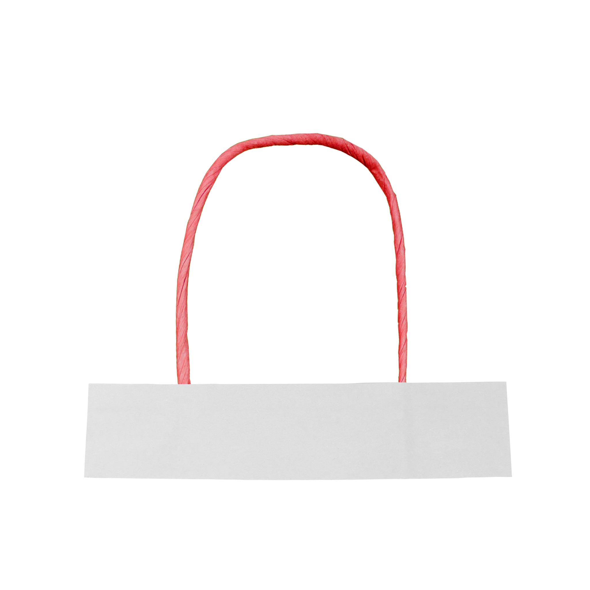 Manilla Roja Solapa Blanca - Manillas de Papel Kraft Personalizadas