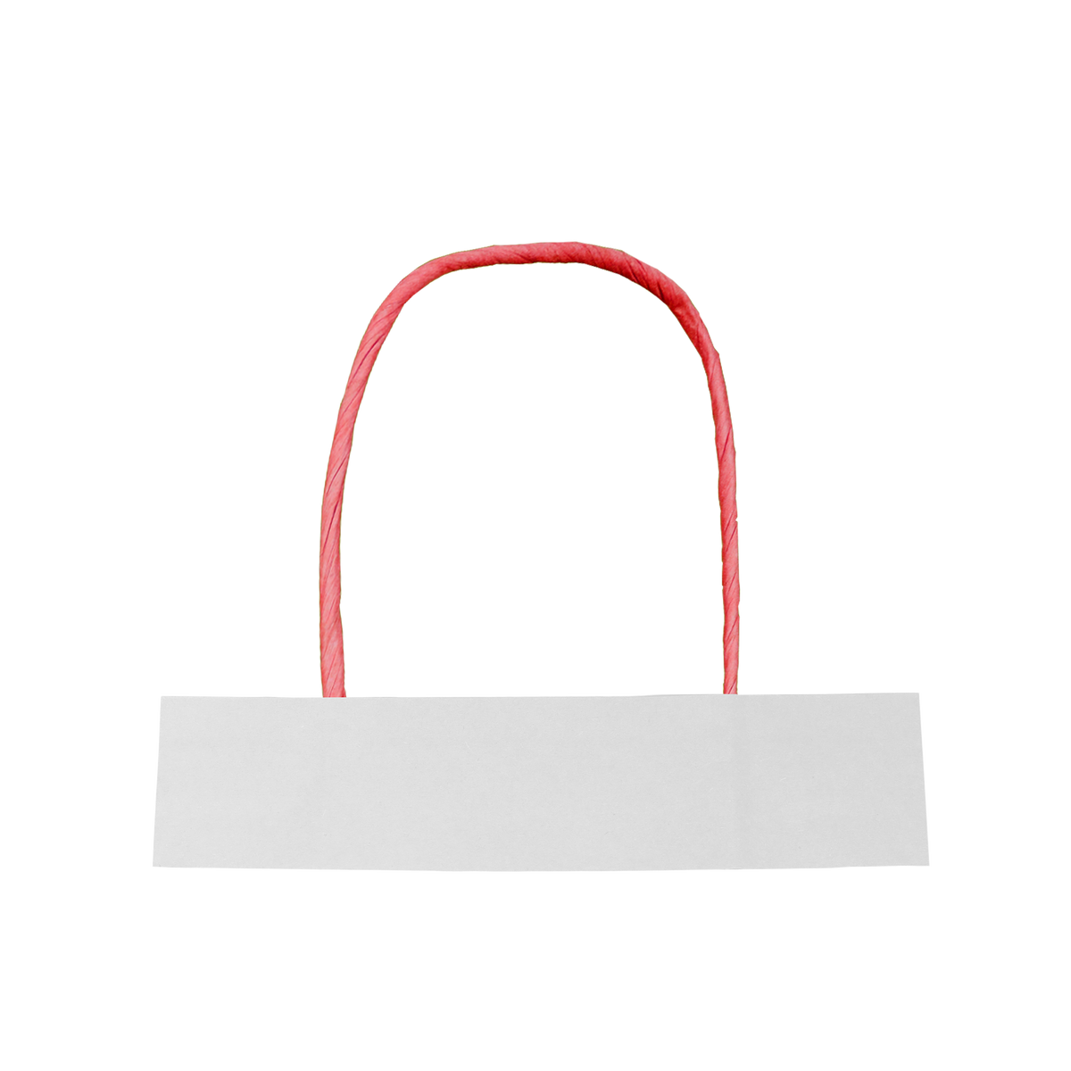 Manilla Roja Solapa Blanca - Manillas de Papel Kraft Personalizadas