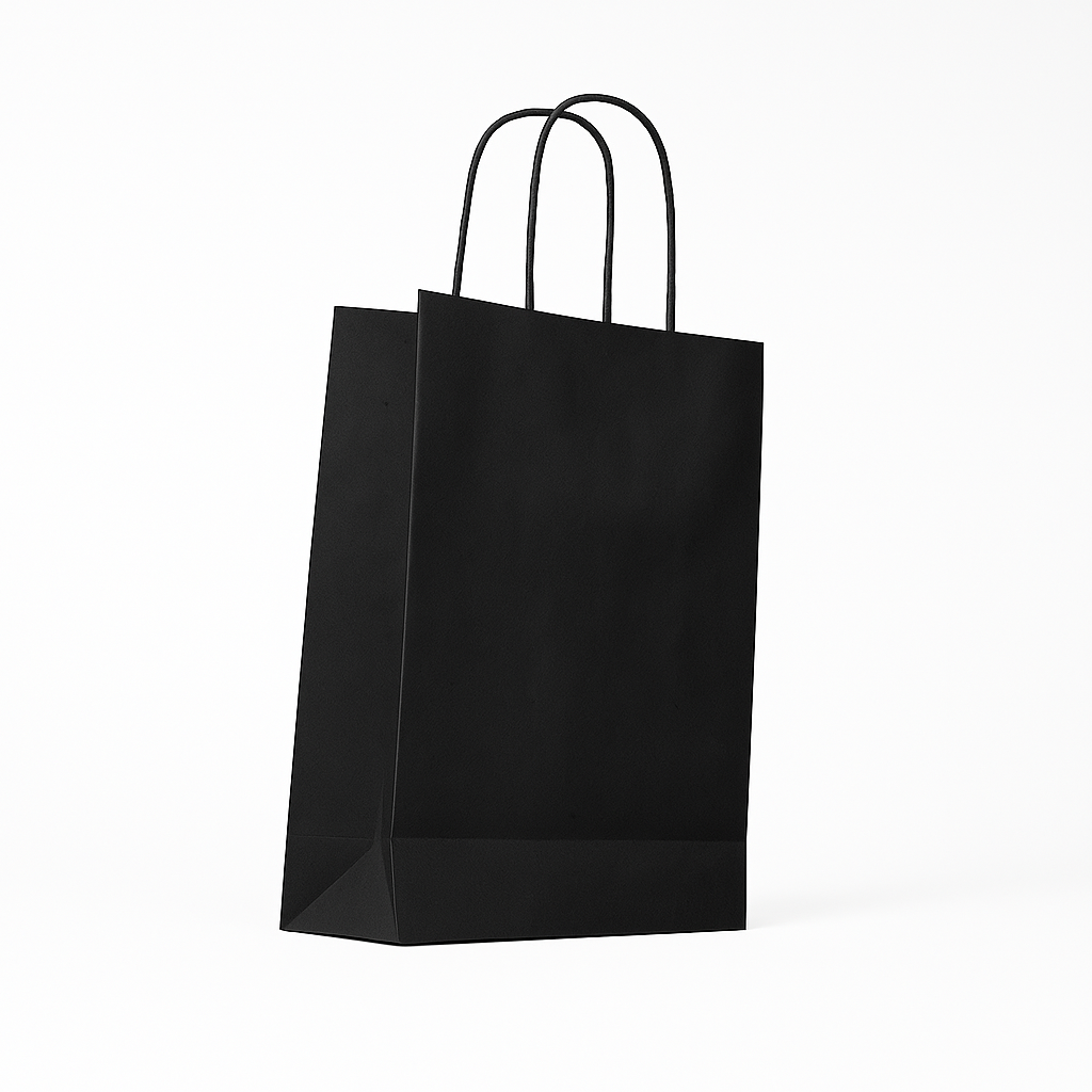 Bolsa Mediana Kraft Negra (41 x 30 x 12 cm) – 100 g/m²