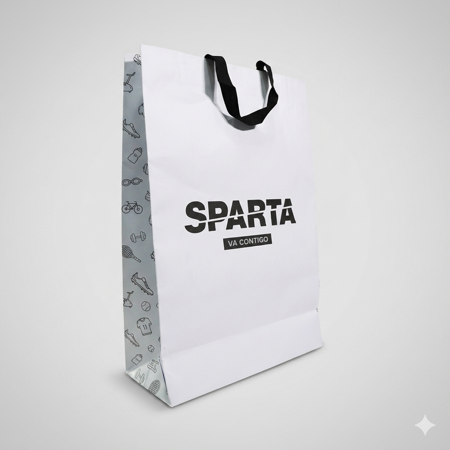 Bolsa de Lujo en Papel Bond Extra Blanco.